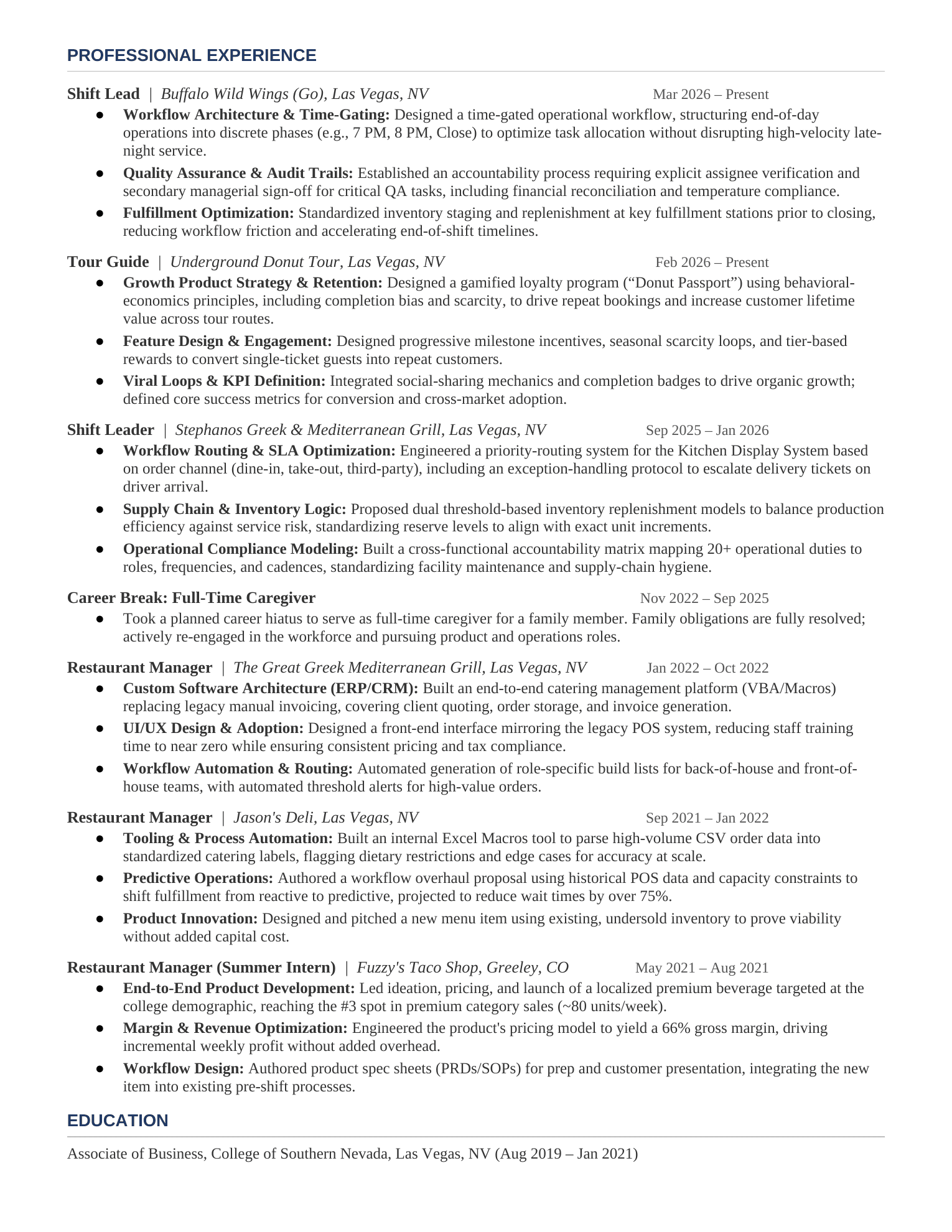 Ryan Humphrey resume page 2